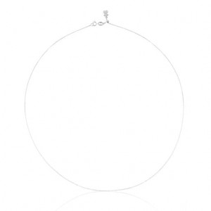 Tous 45 cm Fine Cord Choker Kettenriemen Silber | Österreich-YANCUO704