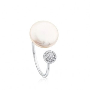 Tous Alecia With Diamond Pearl Ring Silber | Österreich-DFGQJP806