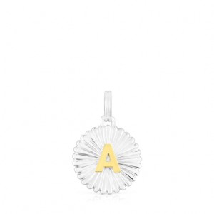 Tous Alphabet Letter A Medallion Anhänger Silber | Österreich-JQRALG308