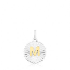 Tous Alphabet Letter M Medallion Anhänger Silber | Österreich-CYIPZV075