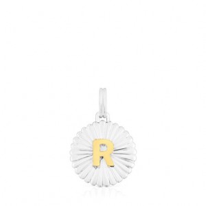 Tous Alphabet Letter R Medallion Anhänger Silber | Österreich-OCDNZI589