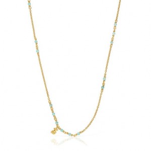 Tous Amazonite Bold Bear Halskette Gold | Österreich-WXDMFU928