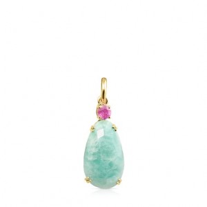 Tous Amazonite Ruby Vita Anhänger Gold Hellblau | Österreich-EQMFPC629