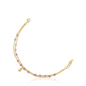 Tous Amethyst Bold Bear Armband Gold | Österreich-TJPNFD456