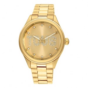 Tous Analogue With Ipg Steel Wristband Crystals T Logo Uhren Gold | Österreich-RDEAJC946