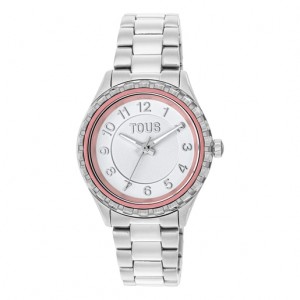 Tous Analogue With Steel Wristband Aluminum Inner Bezel Mini T Bear Uhren Silber | Österreich-PYEARX976