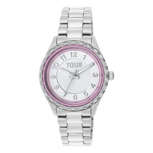 Tous Analogue With Steel Wristband Aluminum Inner Bezel Mini T Bear Uhren Silber | Österreich-KDVJUZ458
