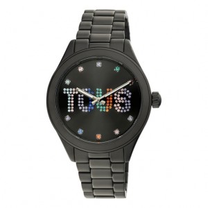 Tous Analogue With Steel Wristband Crystals T Logo Uhren Schwarz | Österreich-TDXSVY851