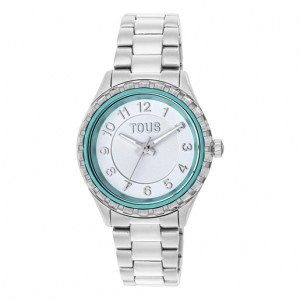 Tous Analogue With Steel Wristband Mint Aluminum Inner Bezel Mini T Bear Uhren Silber | Österreich-CIEHYL794