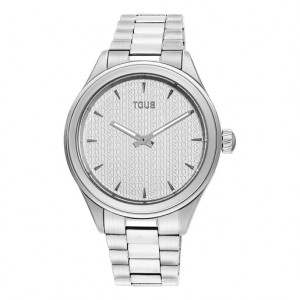 Tous Analogue With Steel Wristband T Logo Uhren Silber | Österreich-NLHGMX462