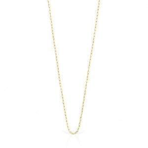 Tous Basics Rectangular Link Choker Kettenriemen Gold | Österreich-RHWVCF271