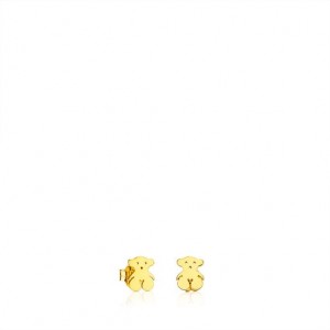 Tous Bear Motif Bear Ohrringe Gold | Österreich-NPVWER593