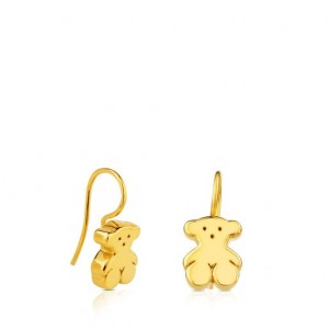 Tous Bear Motif Hook Back Sweet Dolls Ohrringe Gold | Österreich-FNKMLD754