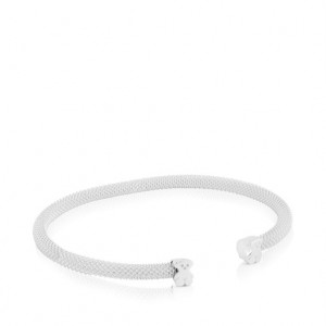 Tous Bear Motif Mesh Armband Silber | Österreich-IQEURK910