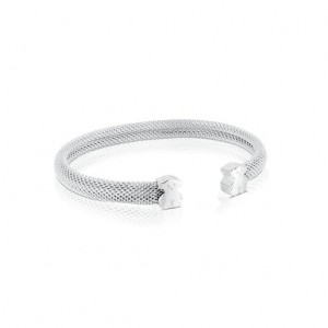 Tous Bear Motif Mesh Armreif Silber | Österreich-GYTKNO104
