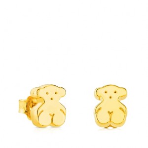 Tous Bear Motif Push Back Sweet Dolls Ohrringe Gold | Österreich-HFTYGQ108
