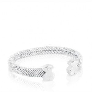 Tous Bear Motifs 07x04cm Mesh Armreif Silber | Österreich-CBJSRT723