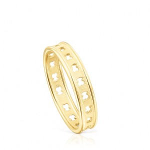 Tous Bear Row With Bear Silhouettes Ring Gold | Österreich-KYHNEF367