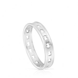 Tous Bear Row With Bear Silhouettes Ring Silber | Österreich-ZKLXGF150