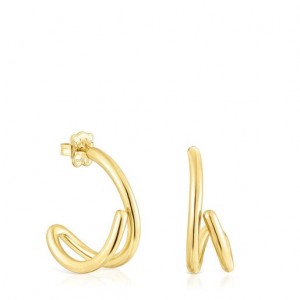 Tous Bent Hoop Ohrringe Gold | Österreich-JILBMF320