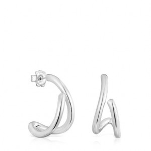 Tous Bent Hoop Ohrringe Silber | Österreich-GMBRUO396