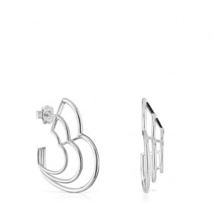 Tous Bickie Triple Heart Ohrringe Silber | Österreich-NQOEXR645