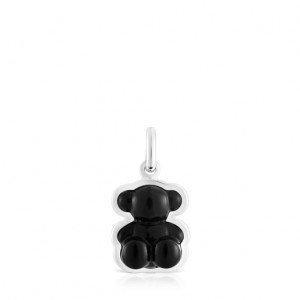 Tous Bold Bear Bear With Onyx Anhänger Silber | Österreich-ZDLVCY520