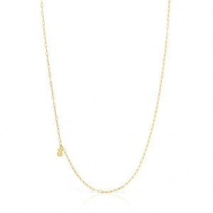Tous Bold Bear With Oval Rings Halskette Gold | Österreich-ERDCYH487