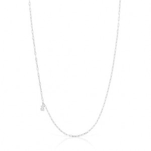 Tous Bold Bear With Oval Rings Halskette Silber | Österreich-YXITZN628