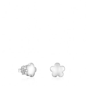 Tous Bold Motif Flower Ohrringe Silber | Österreich-JHTRGM498