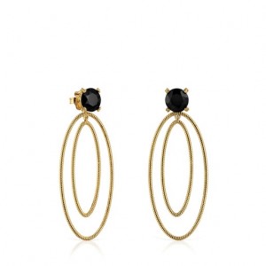 Tous Cachito Mío Hoop With Onyx Ohrringe Gold | Österreich-MOZRCS280