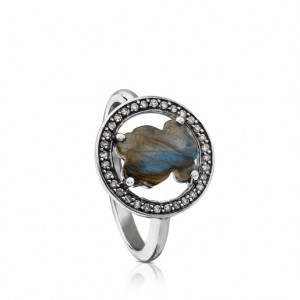 Tous Camille Oxidized With Labradorite Ring Silber | Österreich-SFTLDJ645