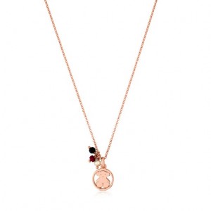 Tous Camille With Onyx Ruby Halskette Rosa Gold | Österreich-CRDXSV329
