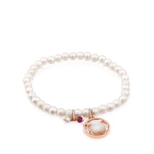 Tous Camille With Pearls Mother-of-pearl Ruby Armband Weiß | Österreich-NHFUCS812