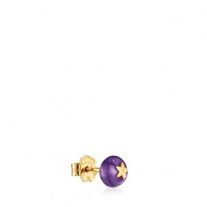 Tous Chalcedony Star Single Balloon Ohrringe Gold | Österreich-CWNSUF016