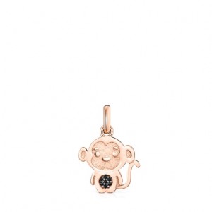 Tous Chinese Horoscope Monkey With Spinel Anhänger Rosa Gold | Österreich-CFPAGO248