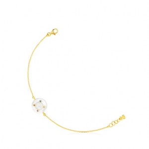 Tous Ciel With Gemstones Nacre Armband Gold | Österreich-NTEULP850