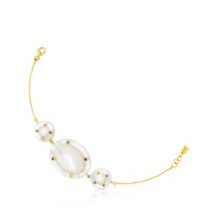 Tous Ciel With Gemstones Nacre Armband Gold | Österreich-UFCVTA280