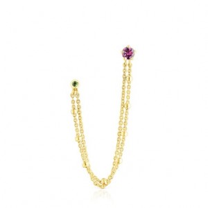 Tous Cool Joy 1/2 Double With Rhodolite Chrome Diopside Ohrringe Gold | Österreich-ASLPTX428