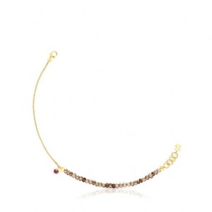 Tous Cool Joy With Smoky Quartz Rhodolite Armband Gold Braun | Österreich-KWYNEH460