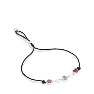 Tous Cord Bold Motif With Gemstones Cultured Pearls Armband Mehrfarbig | Österreich-WJSYRL849