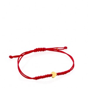 Tous Cord Sweet Dolls Xxs Heart Armband Rot Gold | Österreich-FDMTCH254