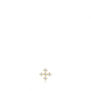 Tous Cross Ear With Diamonds Les Classiques Ohrringe Gold | Österreich-XKEWBT867