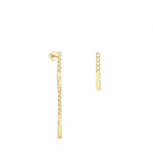 Tous Crossword Amor Chain Ohrringe Gold | Österreich-OUQAVR469