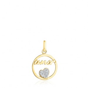 Tous Crossword Love With Diamonds Anhänger Gold | Österreich-MDYWUN130