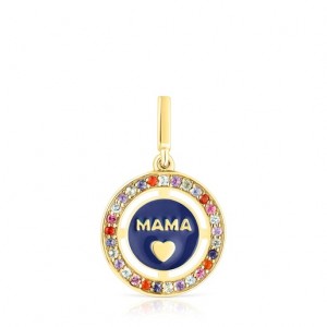 Tous Crossword Mama Mama With Gemstones Anhänger Gold | Österreich-DOFSXM207