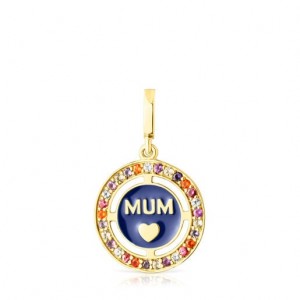 Tous Crossword Mama Mum With Gemstones Anhänger Gold | Österreich-FDZKHE901