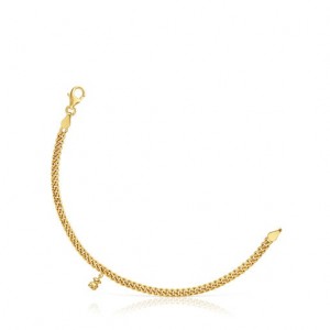 Tous Curb Chain With Bold Bear Armband Gold | Österreich-NKYHFR518