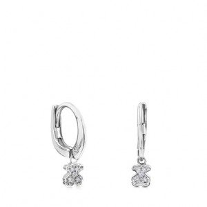 Tous Diamonds Bear Motif Puppies Ohrringe Silber | Österreich-IZKQUO768