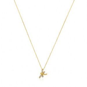 Tous Diamonds Dragon-fly Motif Bera Halskette Gold | Österreich-AKMSJU058